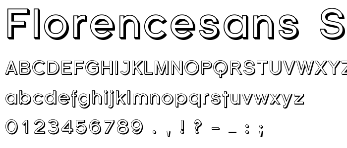 Florencesans Shaded font